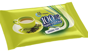Салфетка влажная «Зеленый чай» 15 шт (LI-00004)