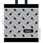 Пакет із петлевою ручкою чорно-білій 38×42 см «Баскет»