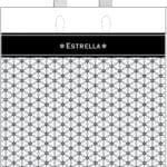 Пакет із петлевою ручкою чорно-білій 38×42 см «Эстрелла»