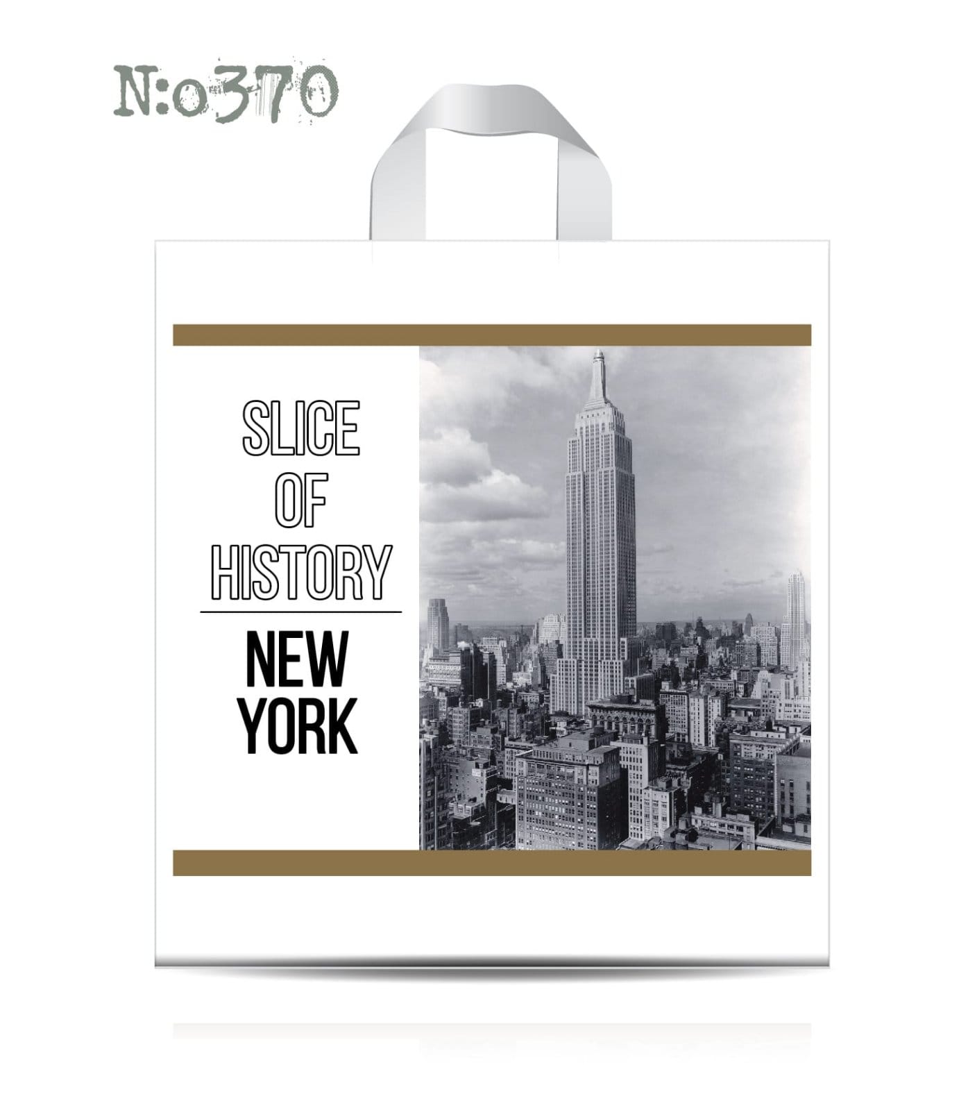 Пакет із петлевою ручкою чорно-білій 38×42 см «Нью йорк» Пакет із петлевою ручкою чорно-білій 38×42 см «Нью йорк»