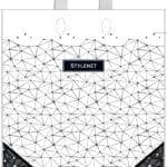 Пакет із петлевою ручкою чорно-білій 38×42 см «Стайлнет»