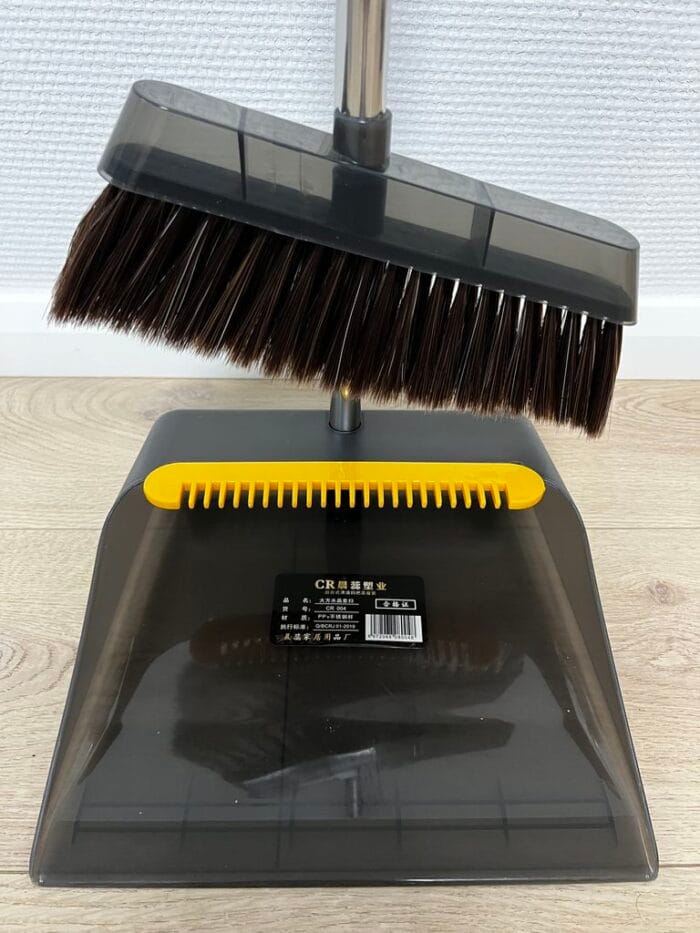 Комплект для прибирання віник із совком «Натуральний ворс» (VS-00024)-5